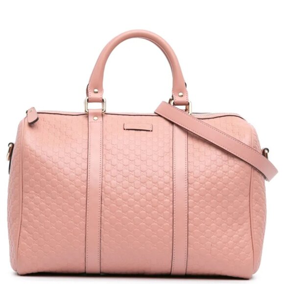 GUCCI Boston Leather Satchel Bag 625-082225 - Picture 1 of 14